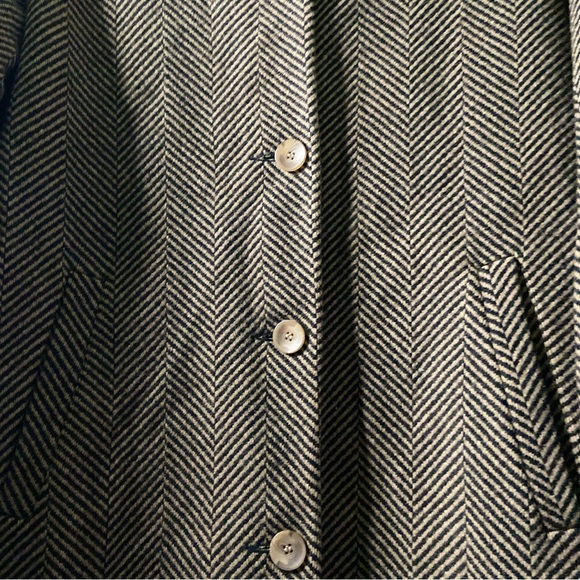 Jones New York Old Money classic wool tweed women’s long coat SZ. 10 - Picture 3 of 10